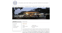 Desktop Screenshot of ghanamuseums.org