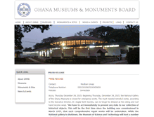 Tablet Screenshot of ghanamuseums.org